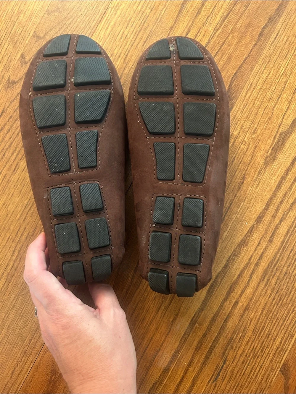 Saks Fifth Avenue Brown Suede Penny Loafers - Women's